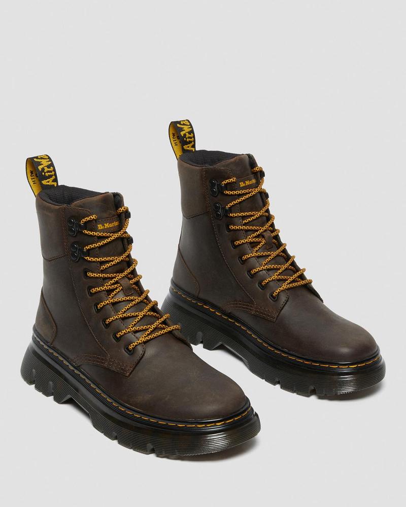 Dr Martens Tarik Crazy Horse Læder Utility Ankelstøvler Herre Mørkebrune | DK 447ILH